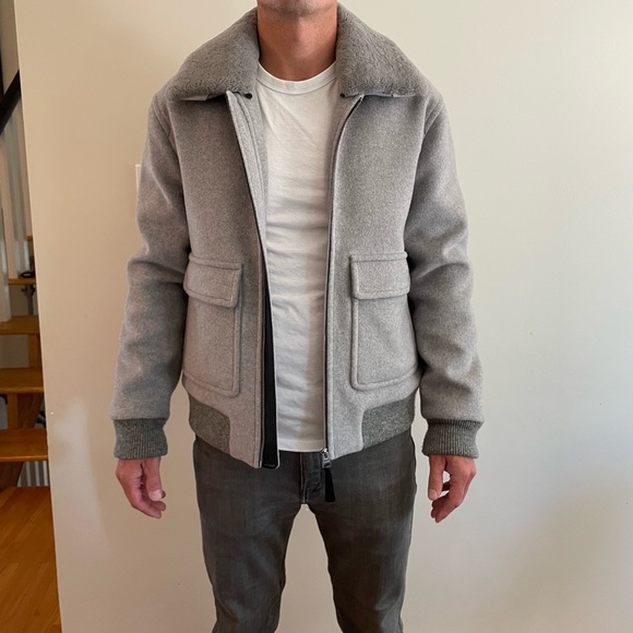 Mackage Aeron fur trimmed wool bomber - Picture 2 of 7